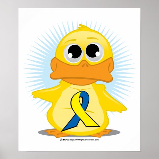 Down Syndrome Ribbon Duck Poster (Voorkant)