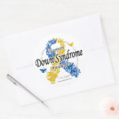 Down Syndrome Ribbon of Butterflies 2 Ronde Sticker (Envelop)