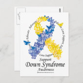 Down Syndrome Ribbon of Butterflies Briefkaart (Voorkant / Achterkant)