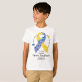 Down Syndrome Ribbon of Butterflies T-shirt (Voorkant volledig)