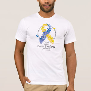 Down Syndrome Ribbon of Butterflies T-shirt