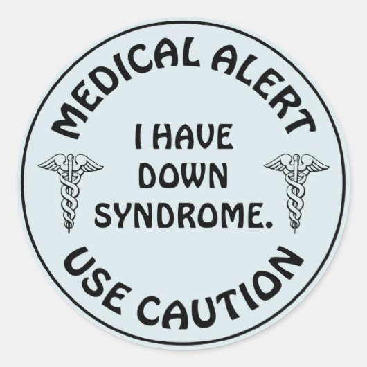 DOWN SYNDROME RONDE STICKER (Voorkant)
