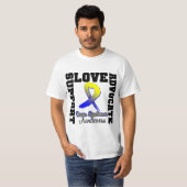 Down Syndrome Support Advocate Love T-shirt (Voorkant volledig)