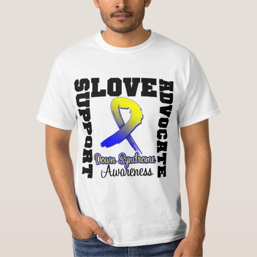 Down Syndrome Support Advocate Love T-shirt (Voorkant)