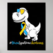 Down Syndrome T-rex Dinosaur Poster (Voorkant)
