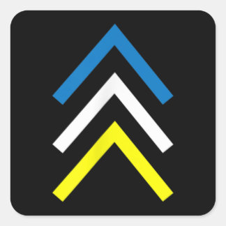 Down Syndrome Three Chromosome Arrows Awareness Mo Vierkante Sticker