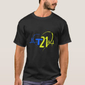 Down Syndrome Trisomy 21 hartslag hartlijn T-shirt (Voorkant)