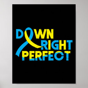 Down Syndrome Tromy 21 Down Perfect Ribbon Poster