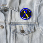 Down Syndrome Warrior Ribbon Black Button (In situ)