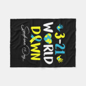 Down Syndroom Awareness Day Extra Chromosoom Fleece Deken (Voorkant (Horizontaal))