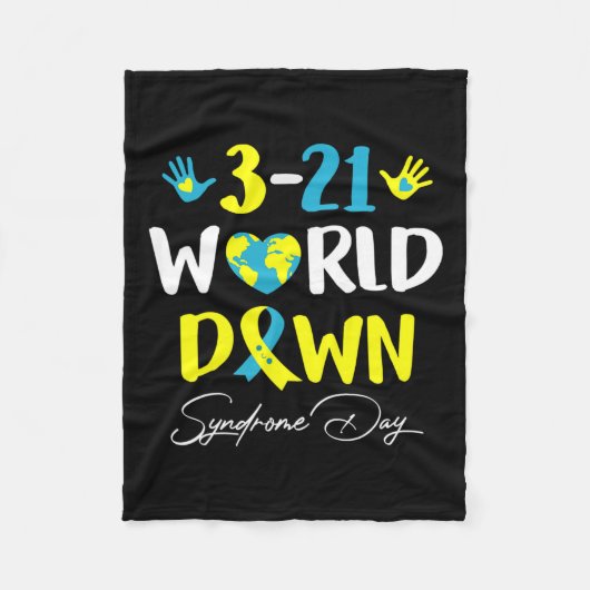 Down Syndroom Awareness Day Extra Chromosoom Fleece Deken (Voorkant)