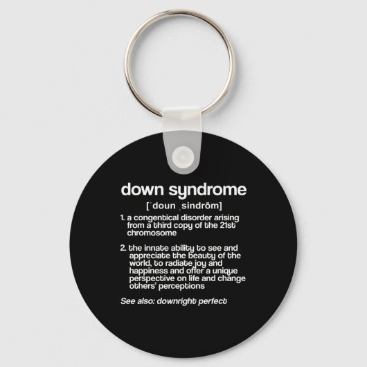 Down Syndroom Awareness Support Definitie zelfstan Sleutelhanger (Voorkant)