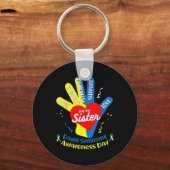 Down-syndroom bewustzijn Brother Sister Down-syndr Sleutelhanger (Voorkant)