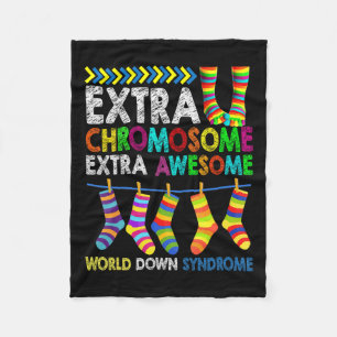 Down Syndroom Bewustzijn Extra Chromosoom Extra On Fleece Deken