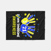 Down Syndroom Bewustzijn Kostuum Maart 21 Gift Tea Fleece Deken (Voorkant (Horizontaal))