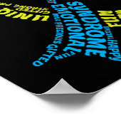 Down Syndroom Bewustzijn Lint Speciaal onderwijs Poster (Hoek)