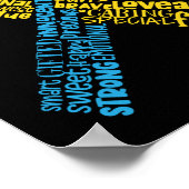 Down Syndroom Bewustzijn Lint Speciaal onderwijs Poster (Hoek)