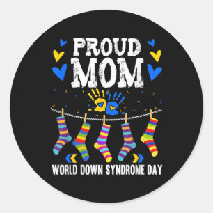 Down Syndroom Bewustzijn Moeder Ronde Sticker