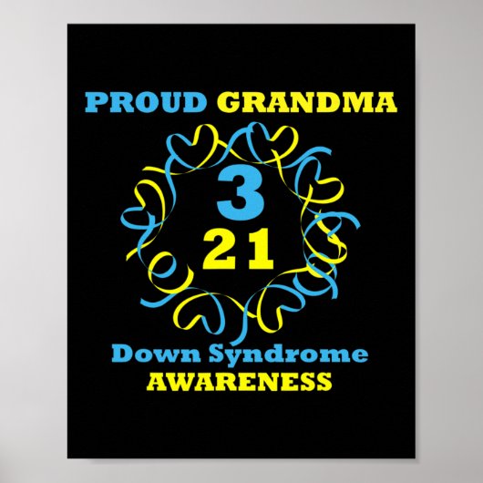 Down Syndroom Bewustzijn Trots Oma Poster (Voorkant)