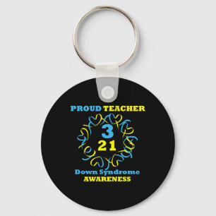 Down Syndroom Bewustzijn Trotse Leraar Sleutelhanger
