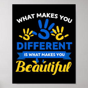 Down Syndroom Dag Bewustzijn Lint T21 Day Beautif Poster