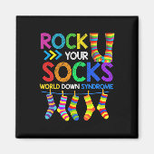 Down Syndroom Dag Rock Uw Sokken Bewustzijn 1 Magneet (Voorkant)