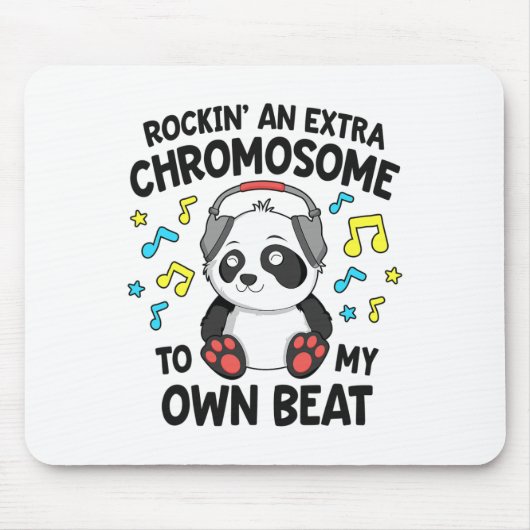 Down Syndroom Kinder T21 Rockin' een extra chromos Muismat (Voorkant)