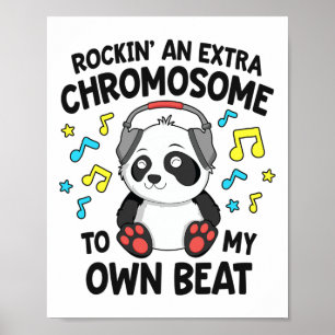 Down Syndroom Kinder T21 Rockin' een extra chromos Poster