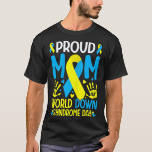 Down-syndroom Mom Ribbon World Down-syndroom T-shirt