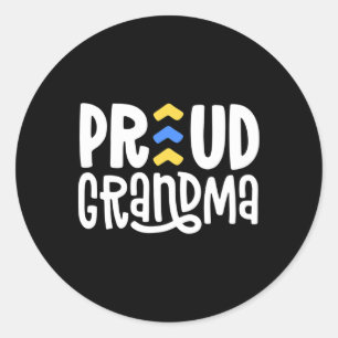 Down Syndroom Oma Awareness Gift Lucky Arrows Ronde Sticker