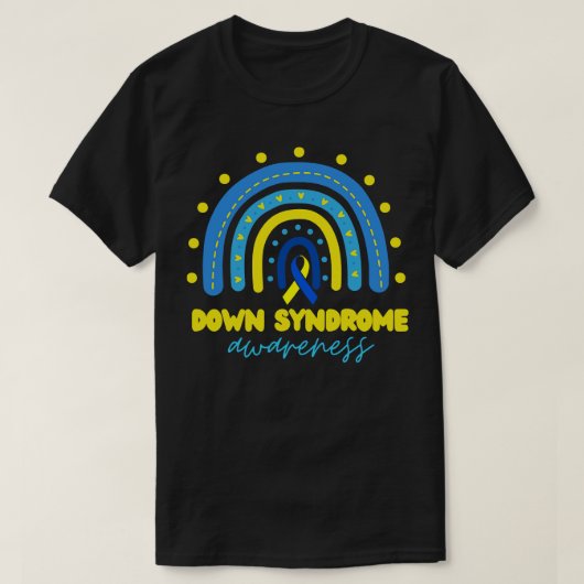 Down-syndroom regenboog 9 t-shirt (Design voorkant)