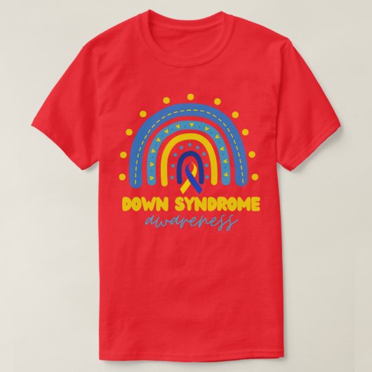Down-syndroom regenboog 9 t-shirt (Design voorkant)