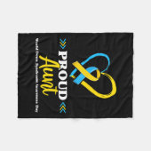 Down-syndroom Tante Awareness 2 Fleece Deken (Voorkant (Horizontaal))