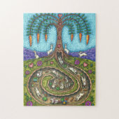 DOWN THE RABBIT HOLE, CARROT WILLOW TRELK FOLK ART LEGPUZZEL (Verticaal)