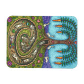 DOWN THE RABBIT HOLE, CARROT WILLOW TRELK FOLK ART MAGNEET (Horizontaal)