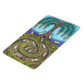 DOWN THE RABBIT HOLE, CARROT WILLOW TRELK FOLK ART MAGNEET (Linkerzijde)