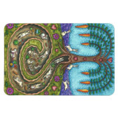 DOWN THE RABBIT HOLE, CARROT WILLOW TRELK FOLK ART MAGNEET (Horizontaal)