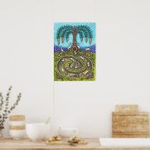 DOWN THE RABBIT HOLE, CARROT WILLOW TRELK FOLK ART POSTER (Keuken)