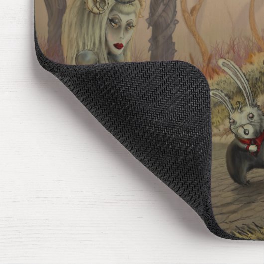 "Down the Rabbit Hole" mousepad Muismat (Hoek)