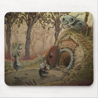 "Down the Rabbit Hole" mousepad Muismat
