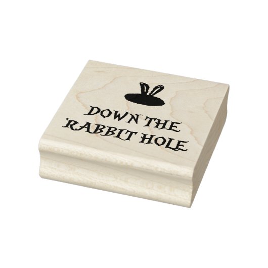 "Down the Rabbit Hole" Rubberen stempel (Stempel)