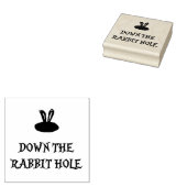 "Down the Rabbit Hole" Rubberen stempel (Gestempeld)