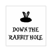 "Down the Rabbit Hole" Rubberen stempel (Afrduk)