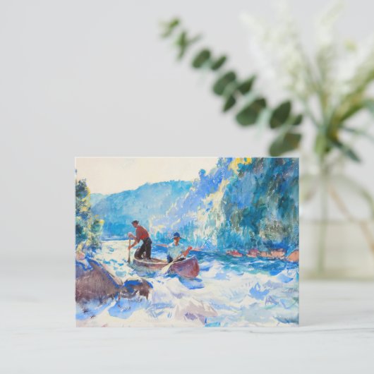 Down the Rapids van Frank Weston Benson Briefkaart (Staand voorkant)