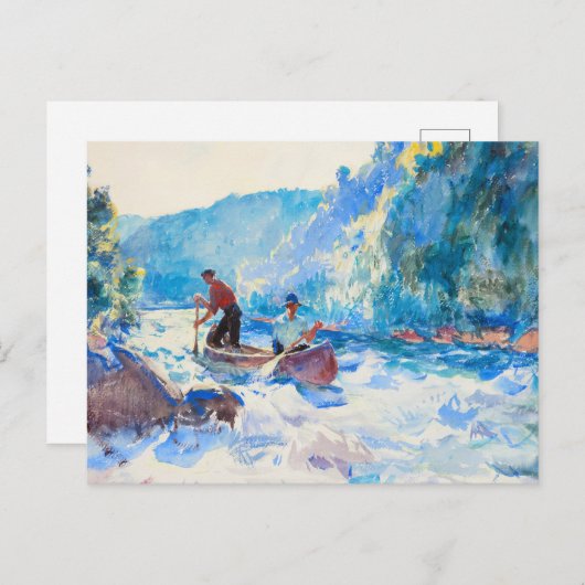 Down the Rapids van Frank Weston Benson Briefkaart (Voorkant / Achterkant)