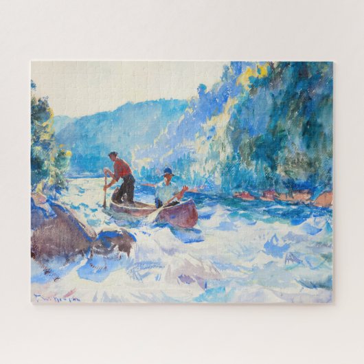 Down the Rapids van Frank Weston Benson Legpuzzel (Horizontaal)