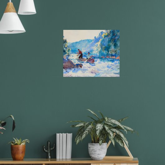 Down the Rapids van Frank Weston Benson Poster (Woonkamer 1)