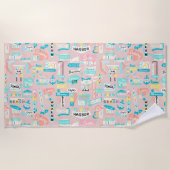 Down the Shore NJ Beach Thema Strandlaken (Voorkant)