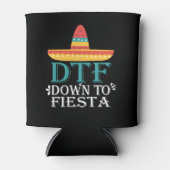 Down to Fiesta DTF - Funny Cinco de Mayo Blikjeskoeler (Voorkant)