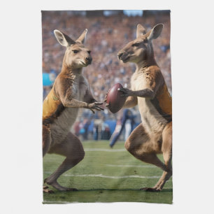 "Down Under Action: Kangoeroes spelen Australische Theedoek
